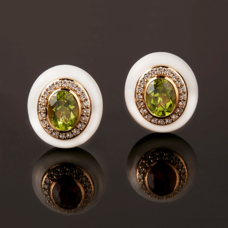 Allegria, Coloured gem and diamond earrings